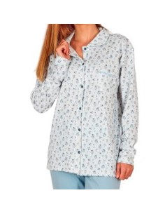 pijama de mujer leniss abierto en algodón de invierno modelo Priscila 2