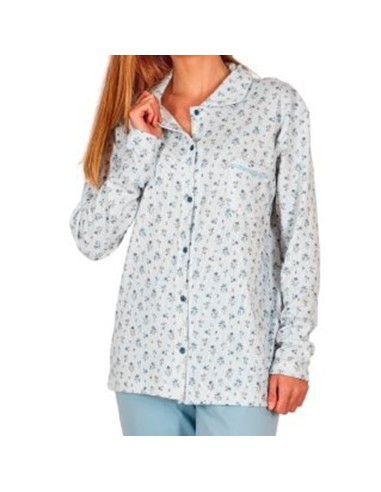 pijama de mujer abierto para invierno de leniss modelo Priscila
