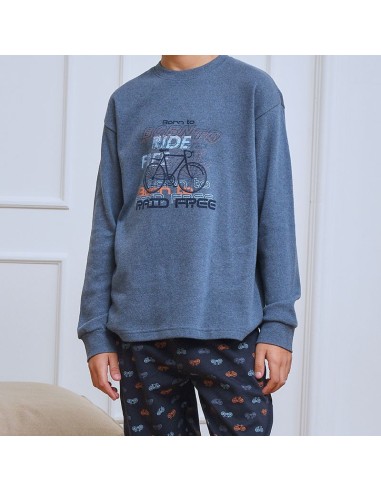 pijama de niño muslher en algodón de invierno modelo ride