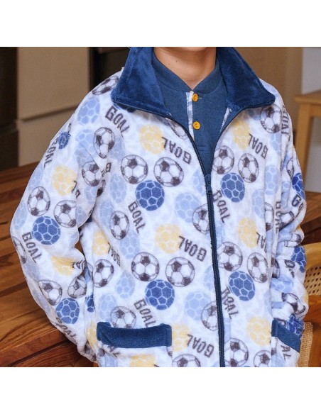 muslher bata con cremallera para niño modelo ball