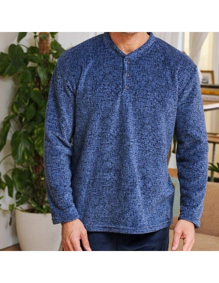 muslher pijama de hombre en coralina modelo lumiere