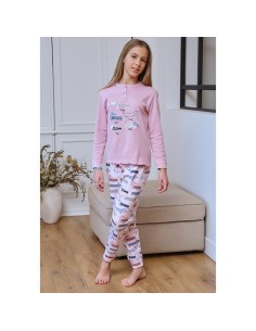 Pijama Perrito molón de niña en algodón de invierno de muslher