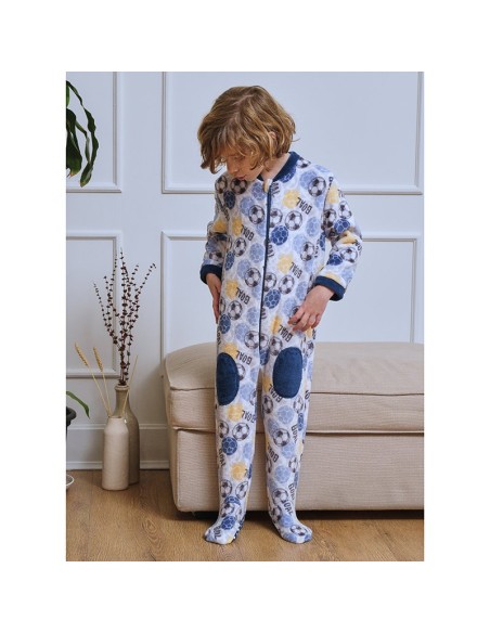 Pijama manta Goal para niño de coralina de Muslher