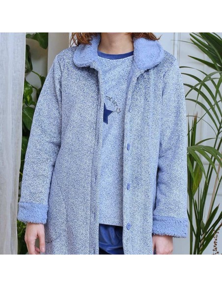 muslher bata de mujer con pelo de borreguito interior modelo elisabeta