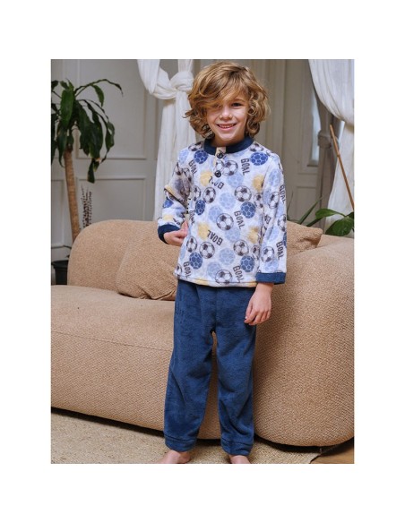 Pijama infantil goal de coralina para niño de muslher