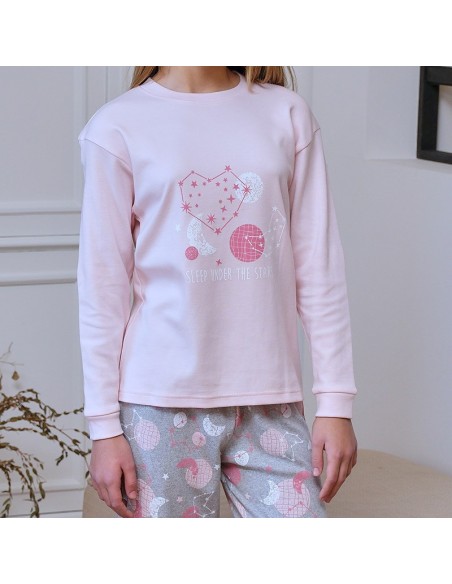 muslher pijama de niña en algodón modelo