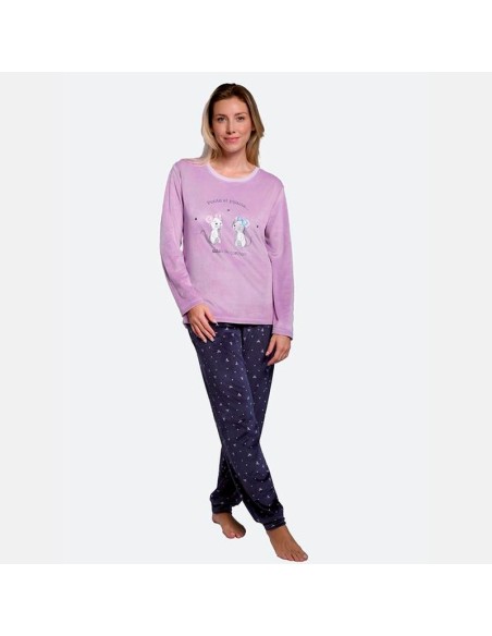 pijama de mujer ratoncitos de spandex de muydemi