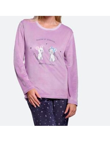 muydemi pijama de mujer de invierno modelo ratoncitos