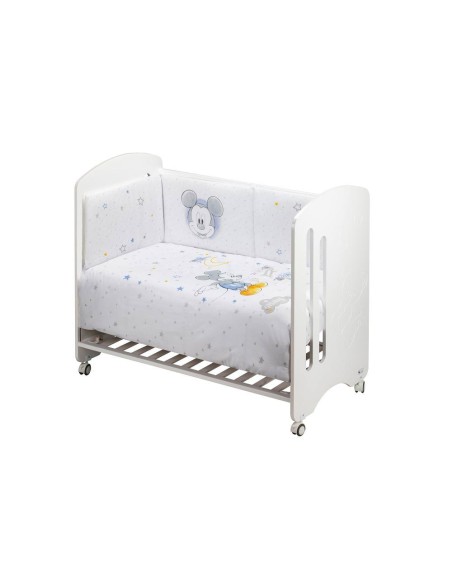 set de edredón desenfundable y protector  para cuna mickey de interbaby