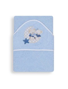 capa de baño grande para bebé en azul bebé amigos de interbaby