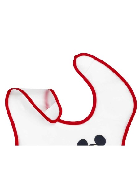 baberos de mickey en plástico con cierre en velcro pack de 2 interbaby