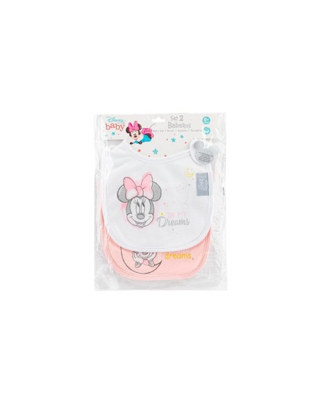 juego de baberos en algodón minnie dreams de interbaby