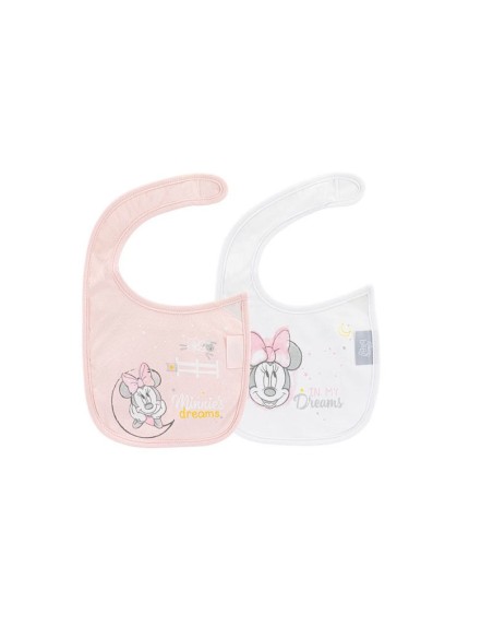 set de baberos minnie dreams en algodón de interbaby