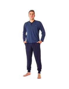 Pijama en manga larga fino de hombre, verdoso.