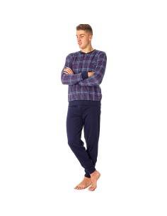 pijama de invierno para hombre en algodon 40025 dormen