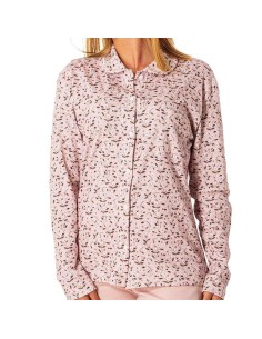 pijama de mujer para invierno abierto en algodon 40067 leniss