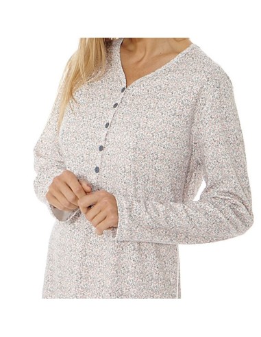 Camisón para mujer en algodón de invierno findel modelo buganvilla