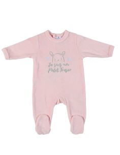 pijama pelele de bebe niña en terciopelo muslher 221623