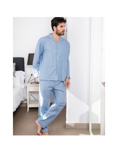 pijama de franela para hombre abierto muslher 5658
