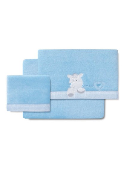 sabanas de coralina para carrito de bebé en azul modelo burrito de interbaby