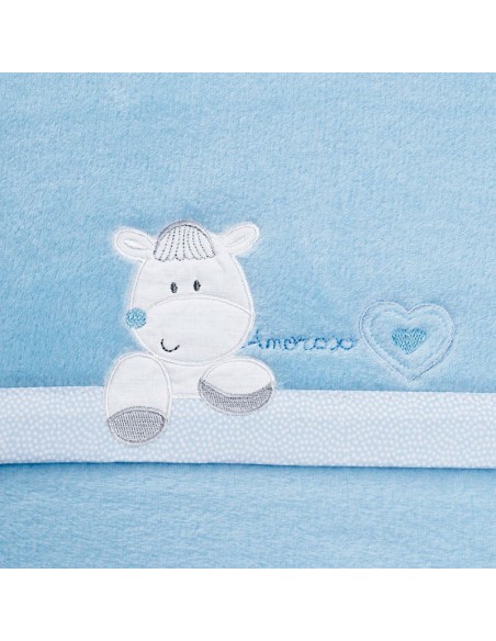 dibujo de las sabanas para carrito de bebé burrito azul de interbaby