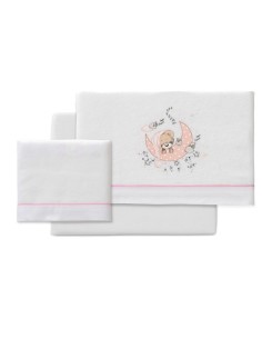 juego de sabanas en franela para minicuna de bebé modelo osito en gris interbaby 2