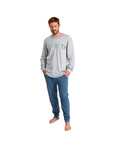 pijama para hombre de invierno en algodon muydemi 553024