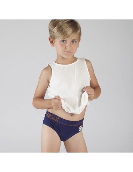 slip para niño de algodón elástico en marino kehat