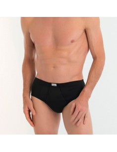 slip de hombre blanco con abertura en algodón abanderado 2