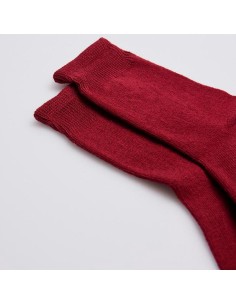 calcetín colegial para niño en algodón en burdeos de ysabel mora