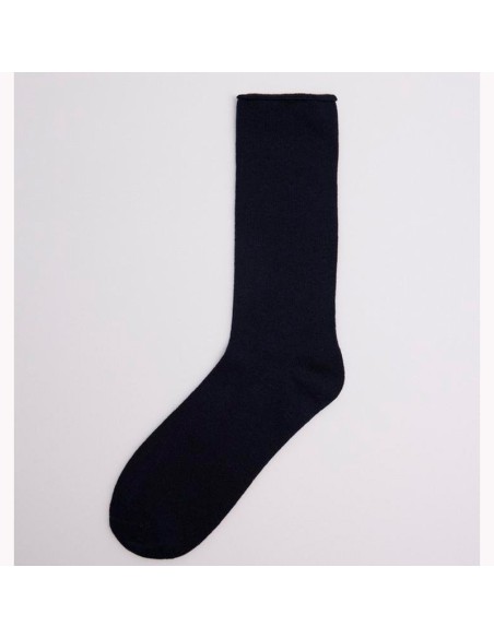 calcetín para mujer sin puño en algodón en negro de ysabel mora