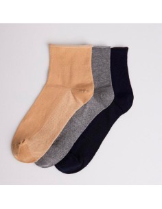 calcetín tobillero para mujer sin puño en algodón transpirable de ysabel mora surtido de colores