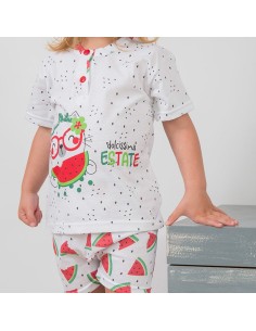 pijama en algodon de manga corta muslher para verano infantil niña 232022