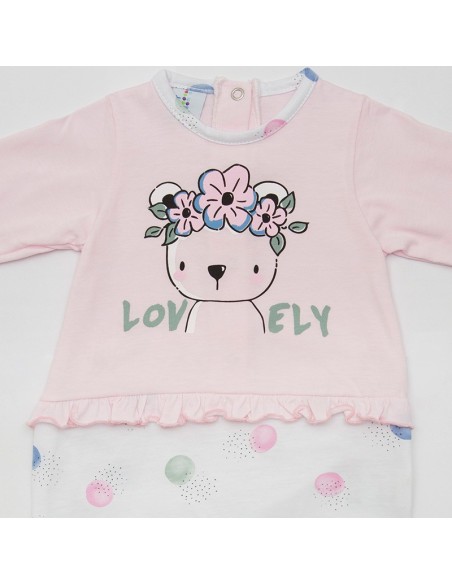 pelele infantil para niña en manga larga fino muslher modelo hawaiana
