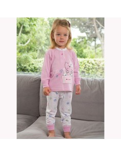 pijama  muslher infantil niña en manga larga fino 232015