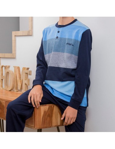 pijama para niño de entre tiempo muslher en algodón fino modelo azulón