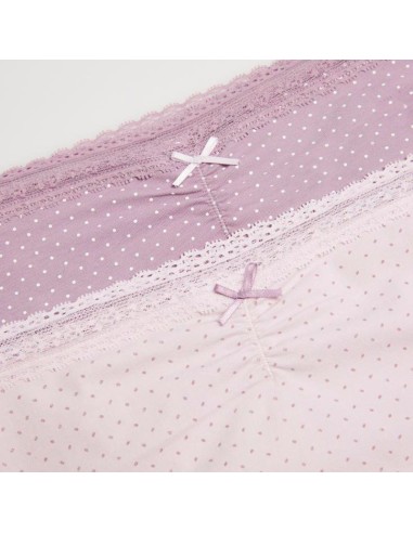 pack de 2  bragas en algodón de ysabel mora modelño rizo