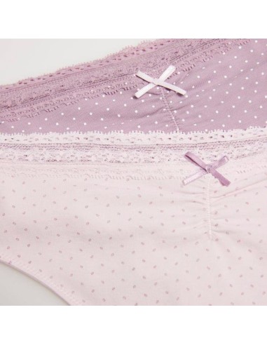 tanga en algodón con puntilla para mujer ysabel mora modelo lila