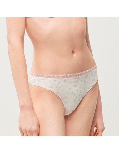 tanga en algodón para mujer ysabel mora estampado de flores