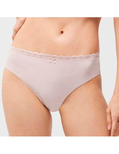 braga midi de algodón ysabel mora lisa en rosa modelo summer para mujer