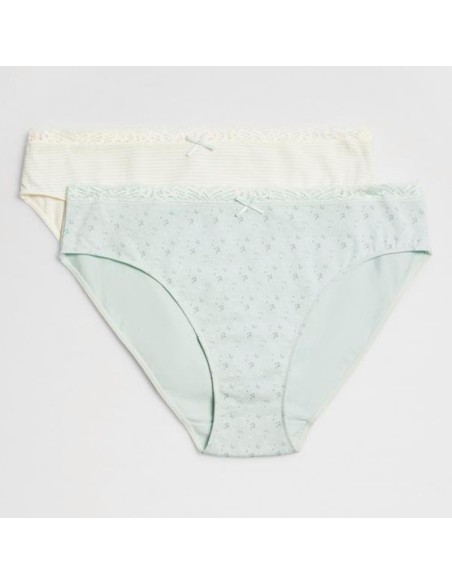braga midi para mujer pack 2 ysabel mora en algodón tonos verdes modelo brisa