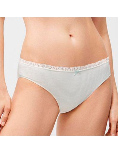 braga midi de mujer modelo brisa  ysabel mora tono marfil con verde