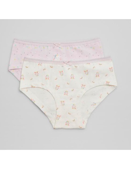 bragas pack 2 niña en algodón ysabel mora unicornios
