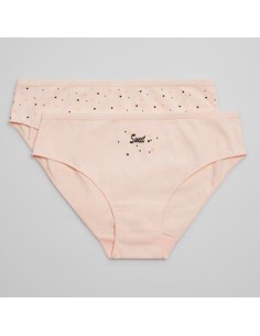 bragas pack 2 de niña de ysabel mora rosa modelo estrellas en algodón