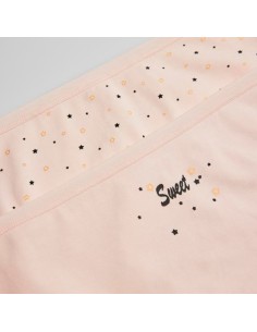 bragas pack 2 de niña de ysabel mora rosa modelo estrellas en algodón
