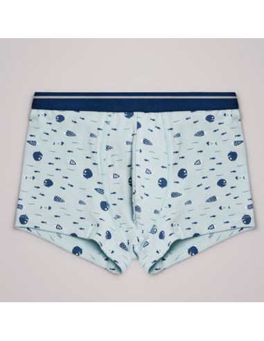 boxer para niño en algodón ysabel mora peces en azul
