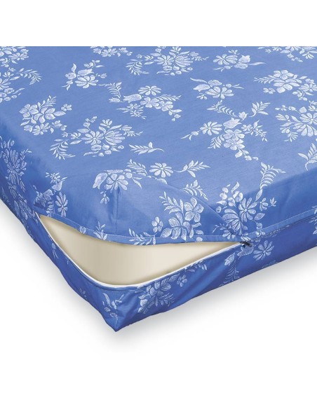 funda de colchón azul con flores laura de belnou