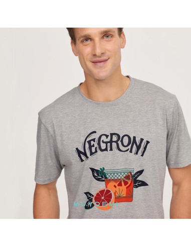 pijama de hombre para verano en algodón modelo negroni muydemi