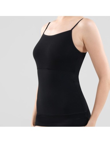camiseta reductora para mujer blackspade negro en algodón