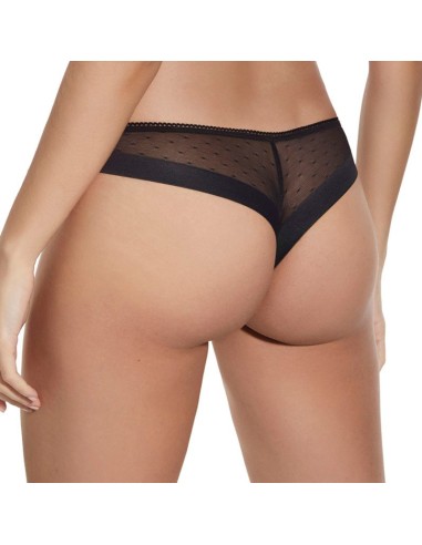 braga brasileña parte trasera de encaje para mujer selene negro 3114